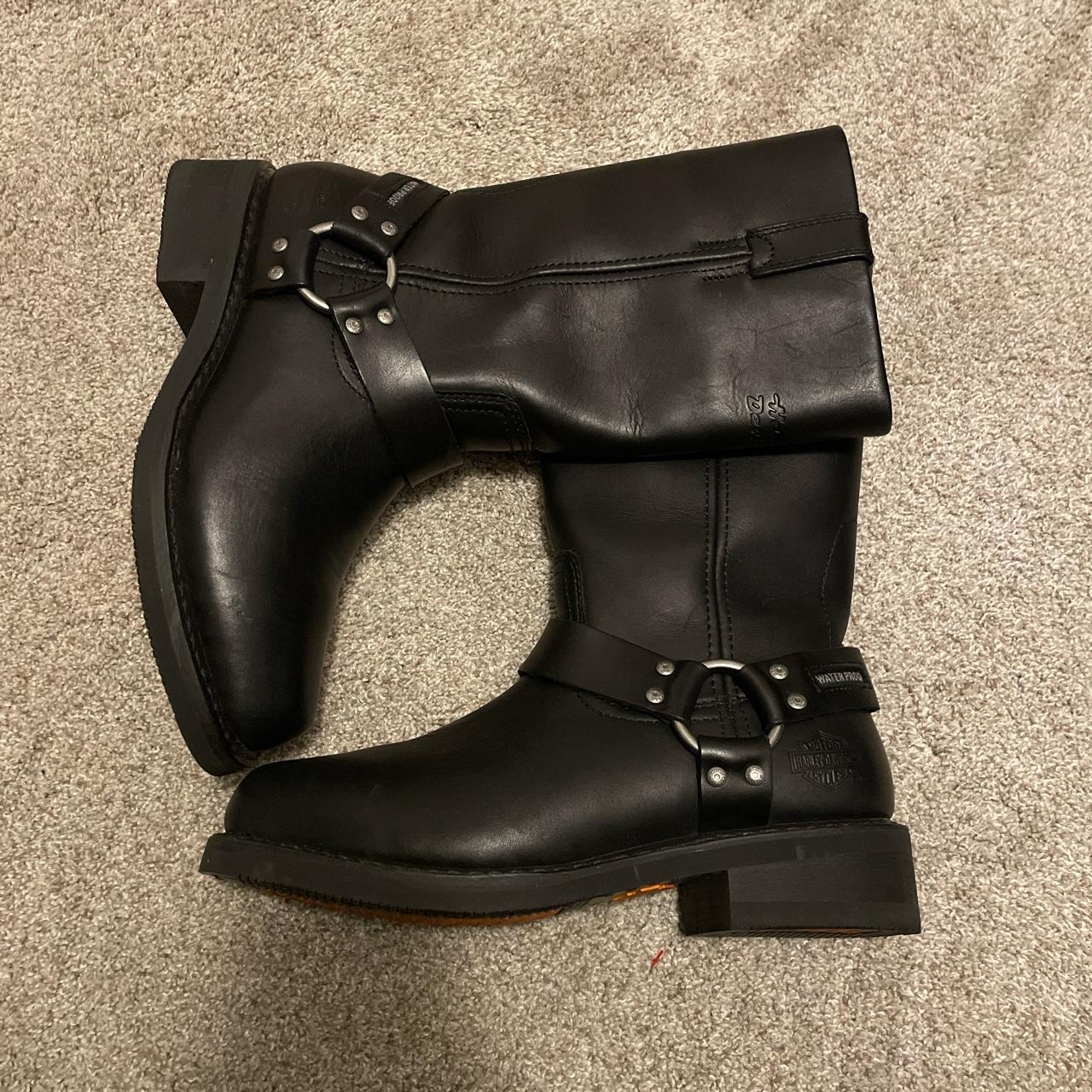 like new men’s harley davidson boots size 8.5 - Depop