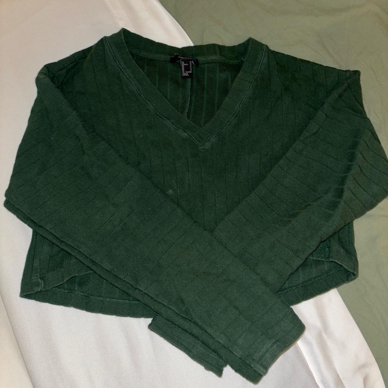 Dark green forever 21 sweater Cropped oversized