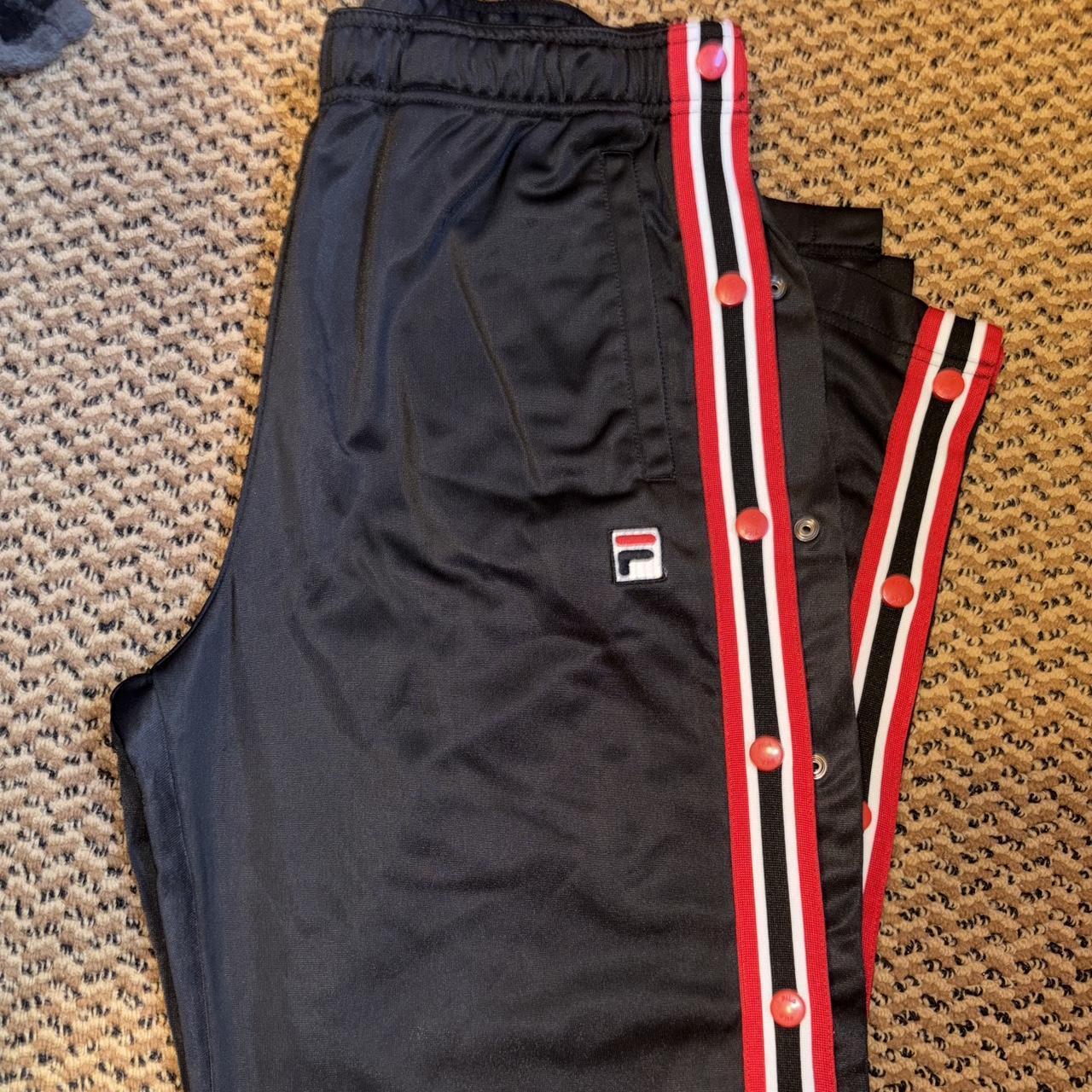 Comfortable Fila Rip Away Urban outfitters black and... - Depop