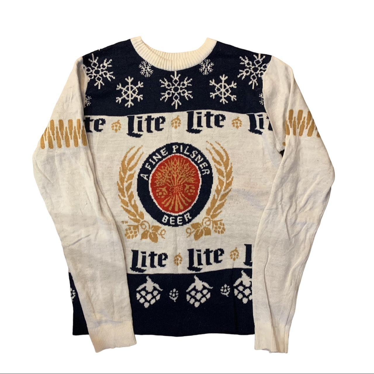 Miller lite Christmas sweater Depop