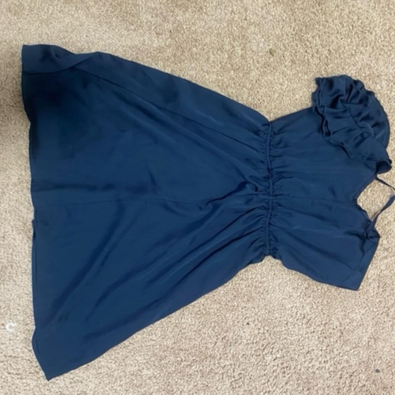 A navy-blue color maxi dress. good for casual looks... - Depop