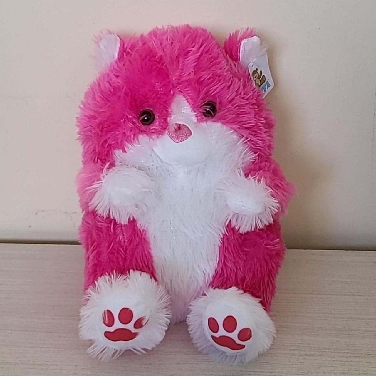 Goffa Mini Pink/White Soft Stuffed Animal | Depop
