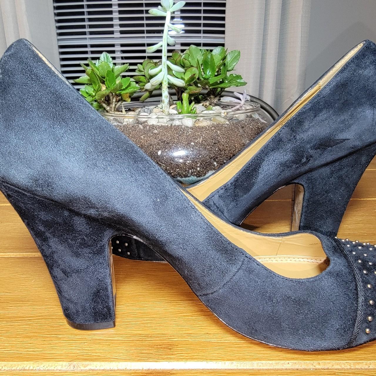 Navy on sale studded heels