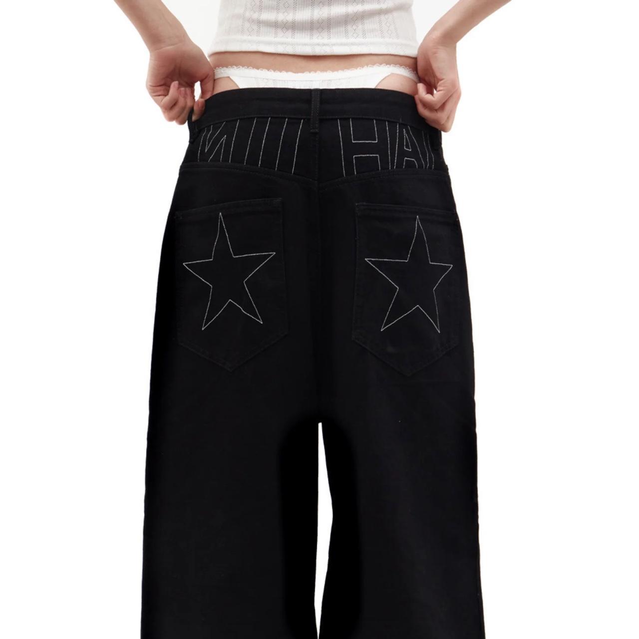 niihai black baggy jeans size xs, cheapest on depop🌟... Depop