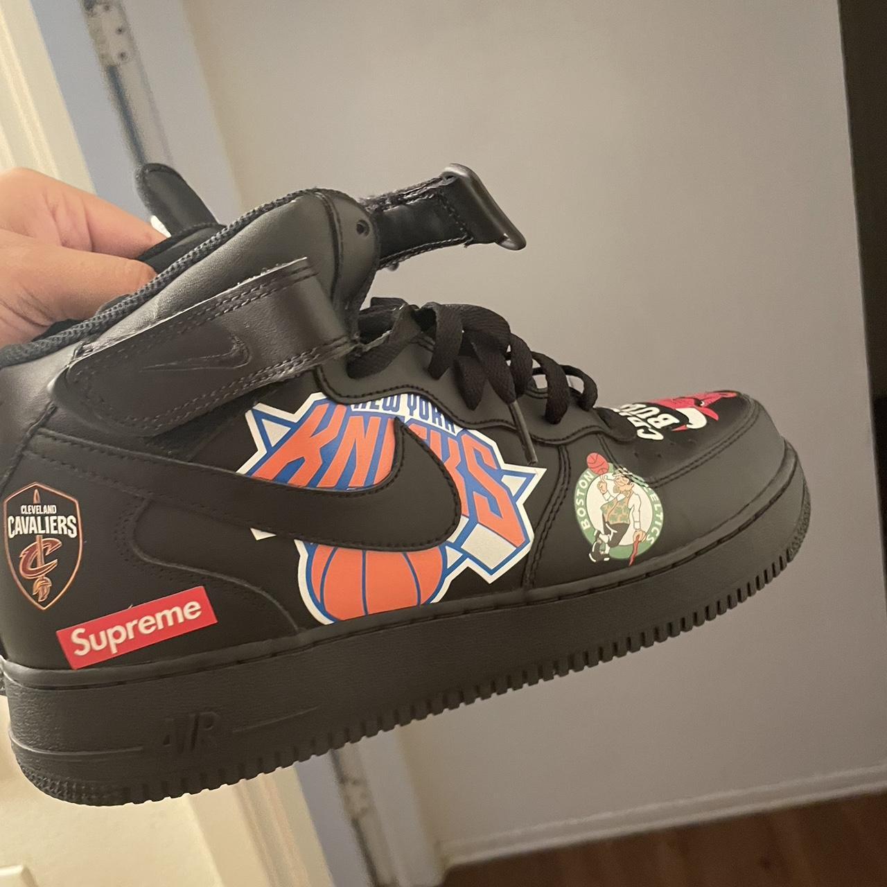 Supreme nba black Air Force 1 mid top size 10 comes. Depop