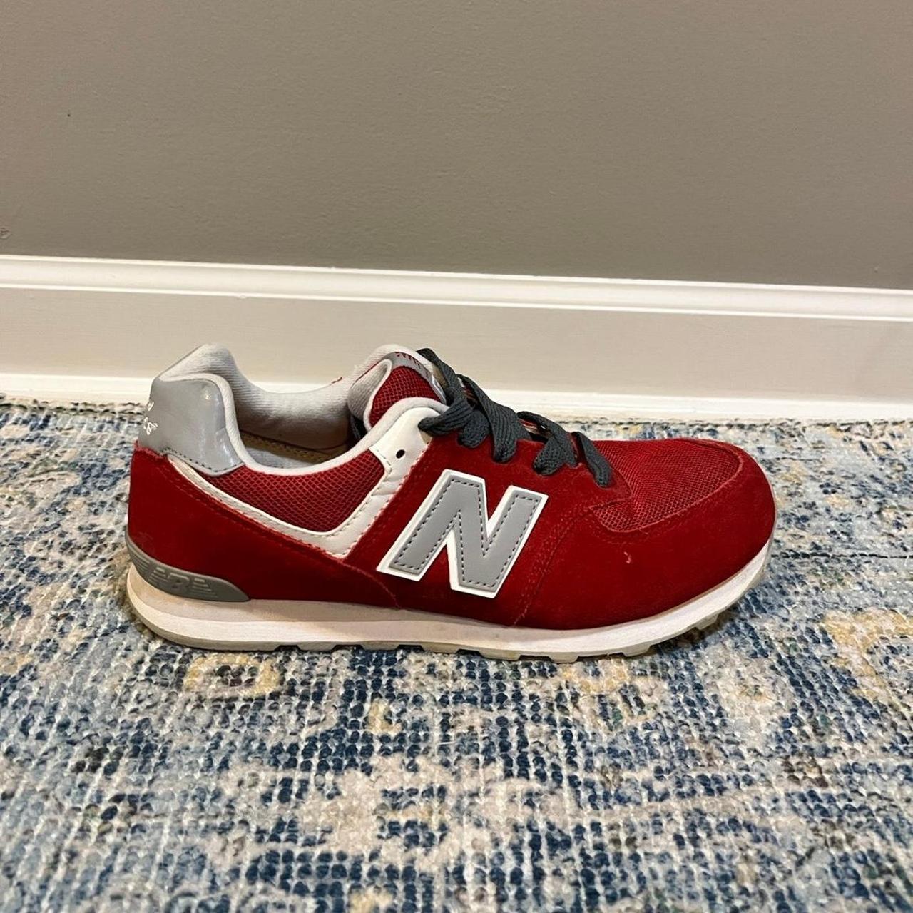 Ladies red new balance trainers on sale