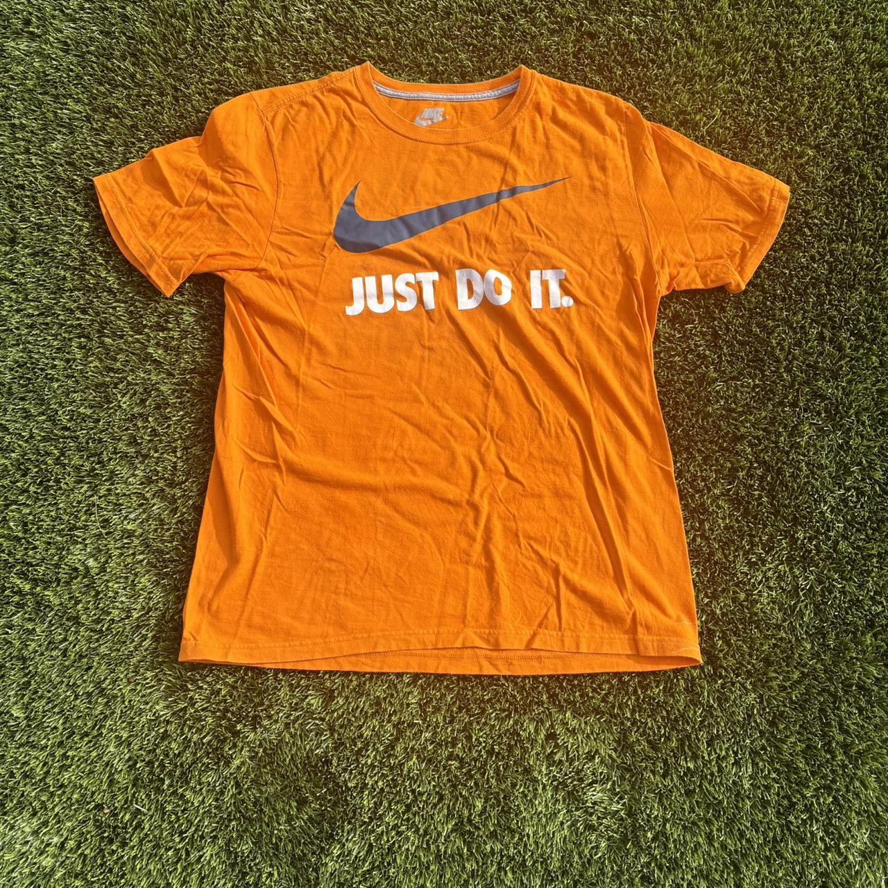 nike just do it orange shirt