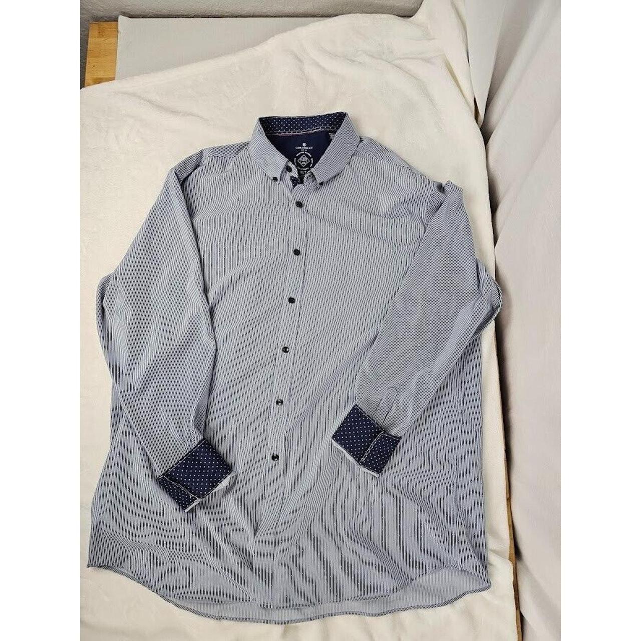 ConStruct Mens XLT Slim Fit 4 Way Stretch Shirt NAVY... - Depop