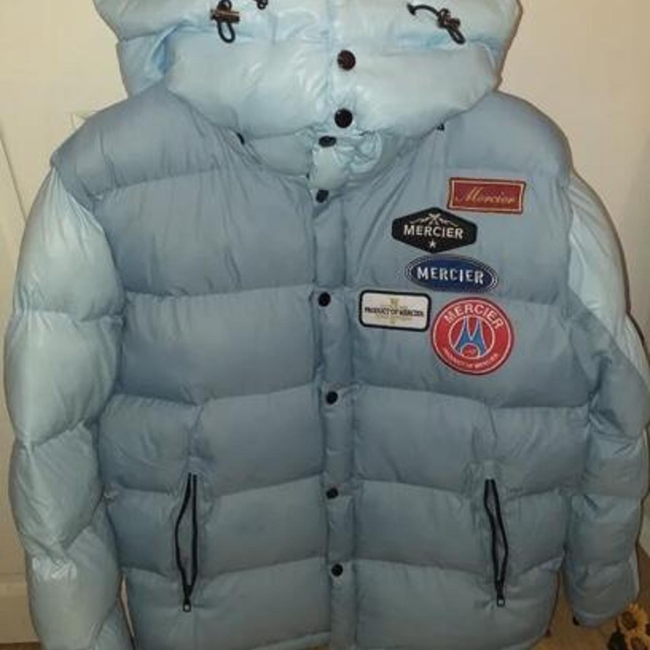 Brand new never worn light blue Mercier Coat with... Depop