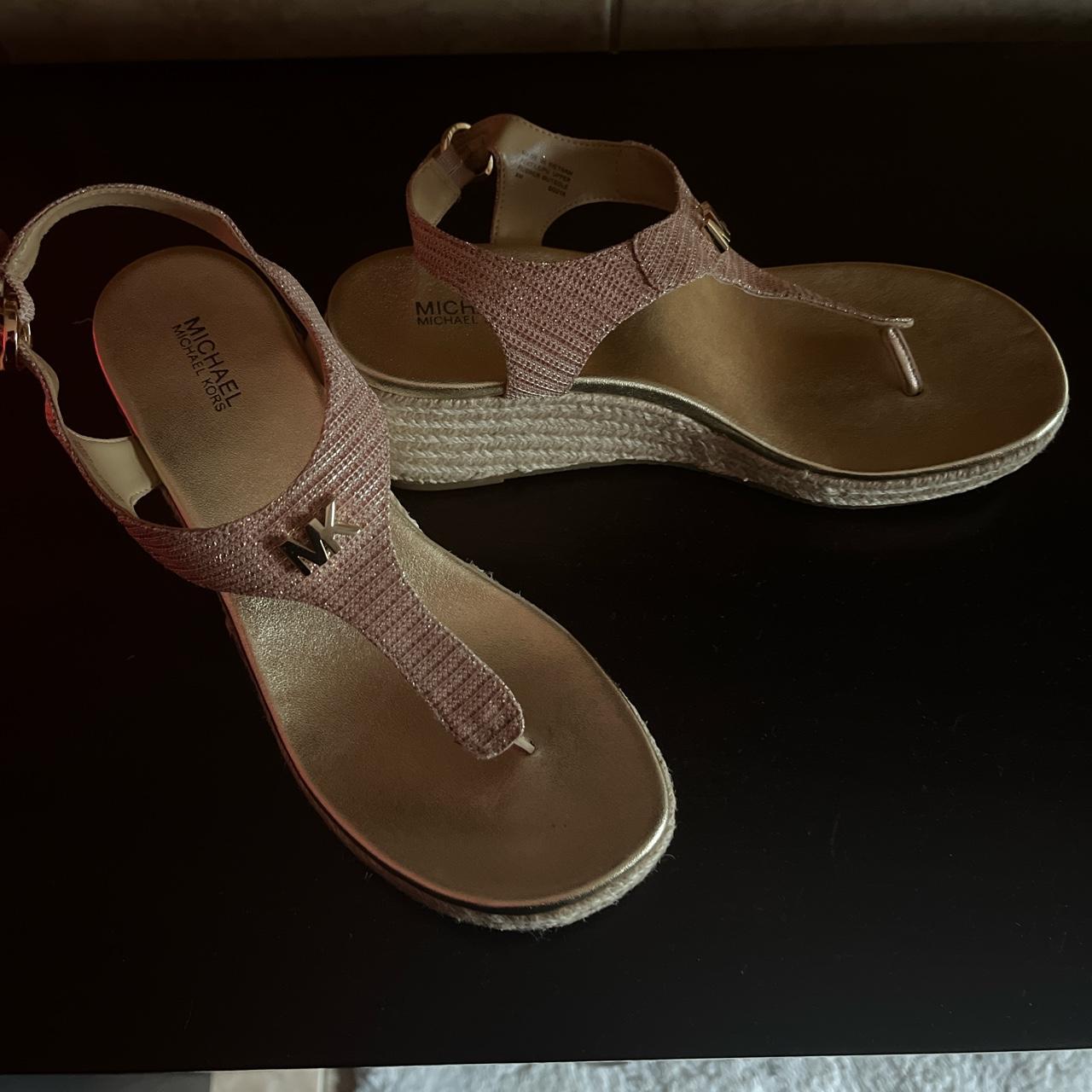 Michael kors tan cheap sandals