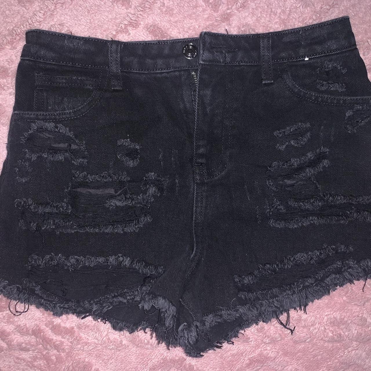 Black ripped shorts primark best sale