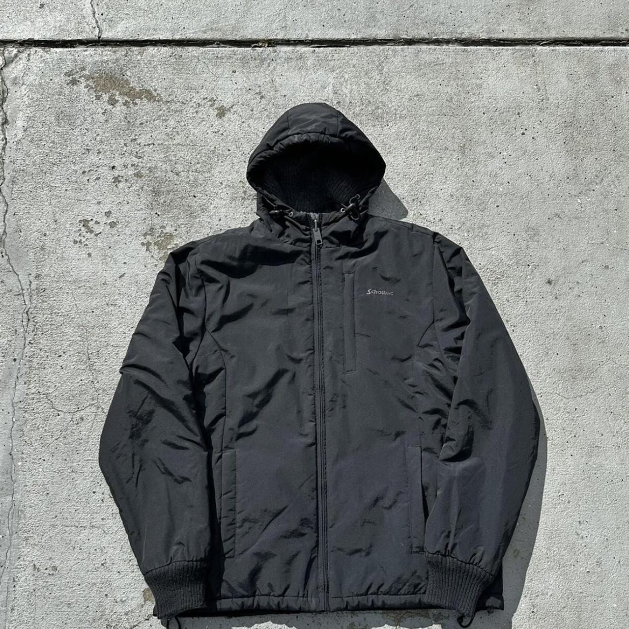 Schott Men's Black and Grey Jacket (5)