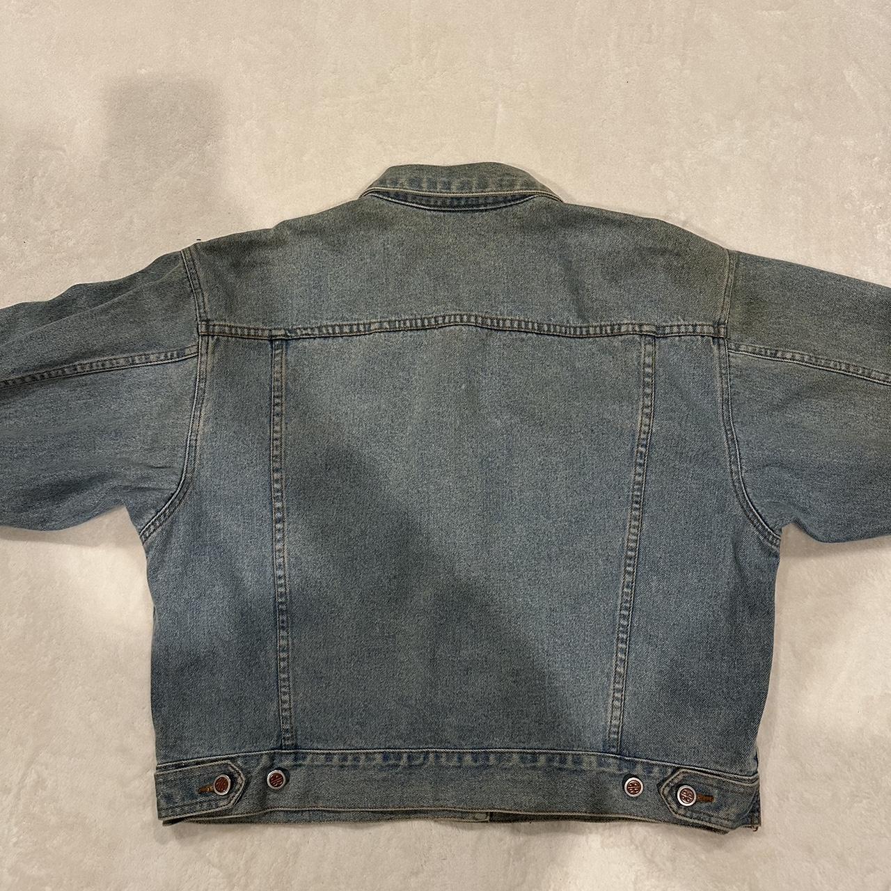 Vintage 90’s Blue Washed Denim Jacket Size... - Depop