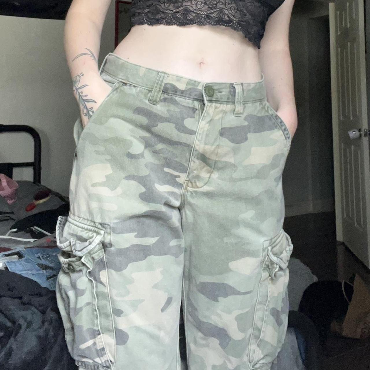 ~baggy camo pants ~canyon river blues brand ~faded... - Depop