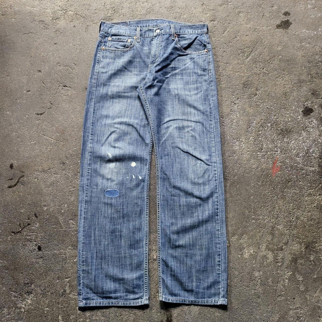 Levi's 569 Baggy Jeans 33x32 Blue Pants Loose Faded... - Depop