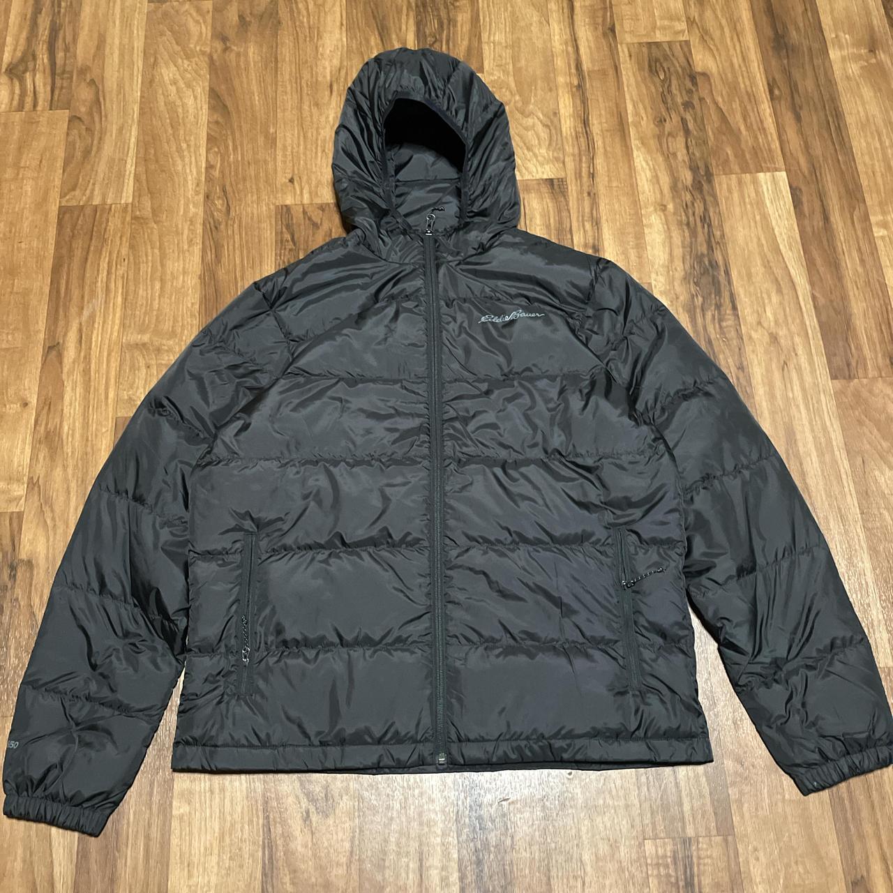 black large eddie bauer puffer jacket. got this as a... - Depop