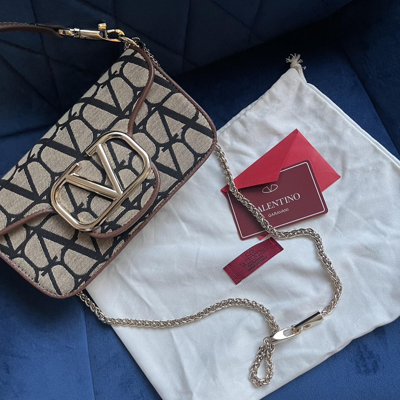 Valentino Bags Divina Chain Shoulder Bag in red. - Depop