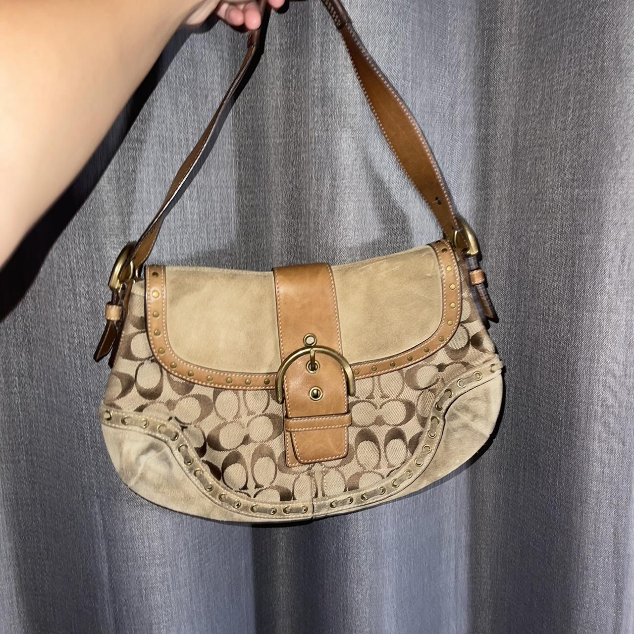 Vintage Y2K coach Soho bag Canvas suede Pre-loved | Depop