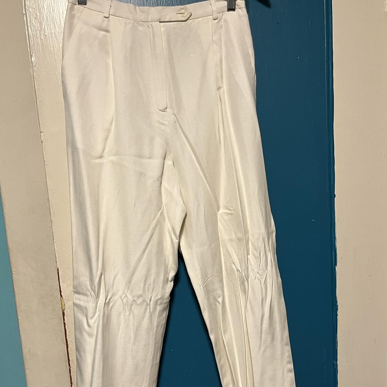 Austin Reed Super 100s Dress Pants White Pleated... - Depop