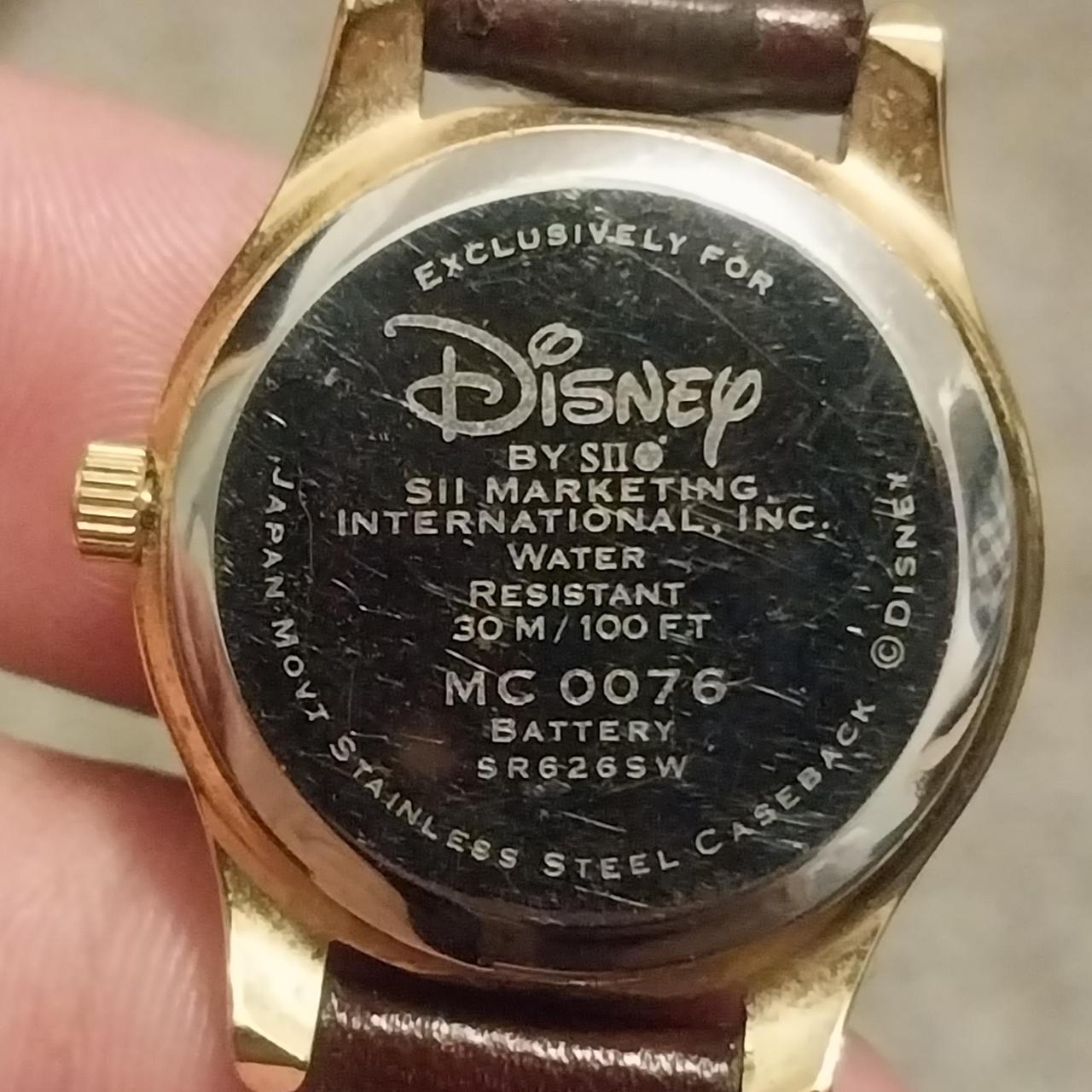 Disney kids' brown and gold watch