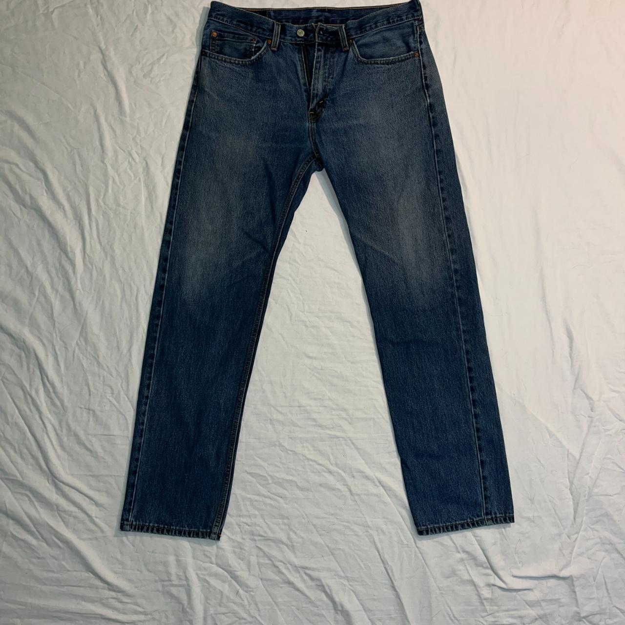 Preowned Levis 505 Jeans Men's 34x34 Blue Medium... - Depop