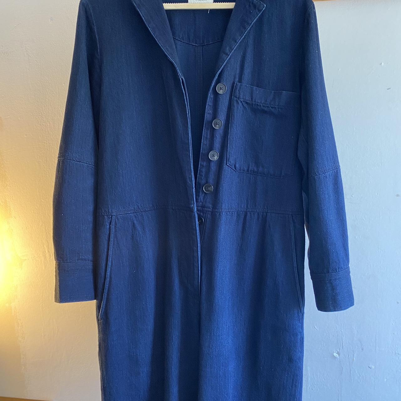 TOAST Indigo Cotton Jumpsuit TOASTJumpsuit Depop