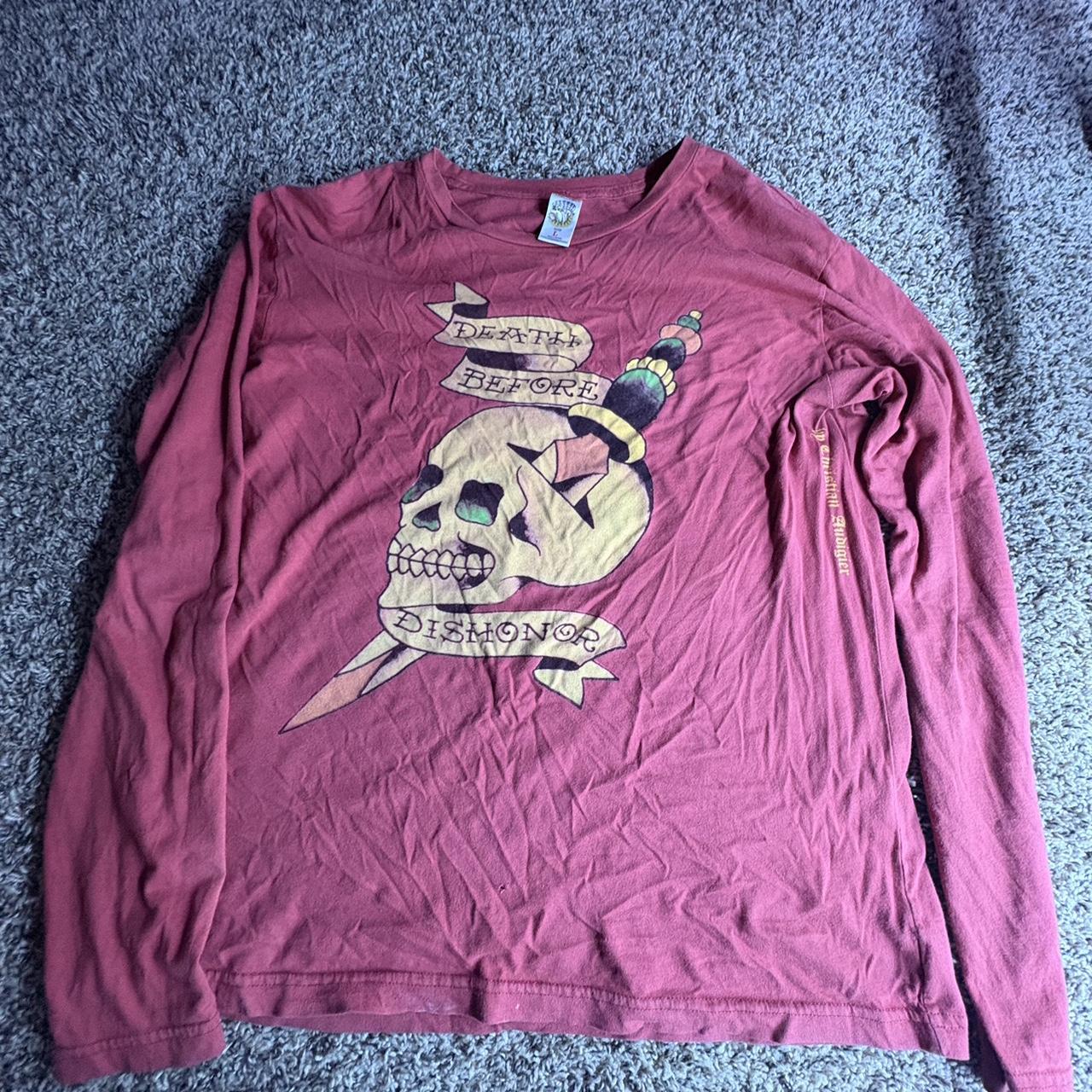 Ed Hardy Y2K pink authentic blouse XL