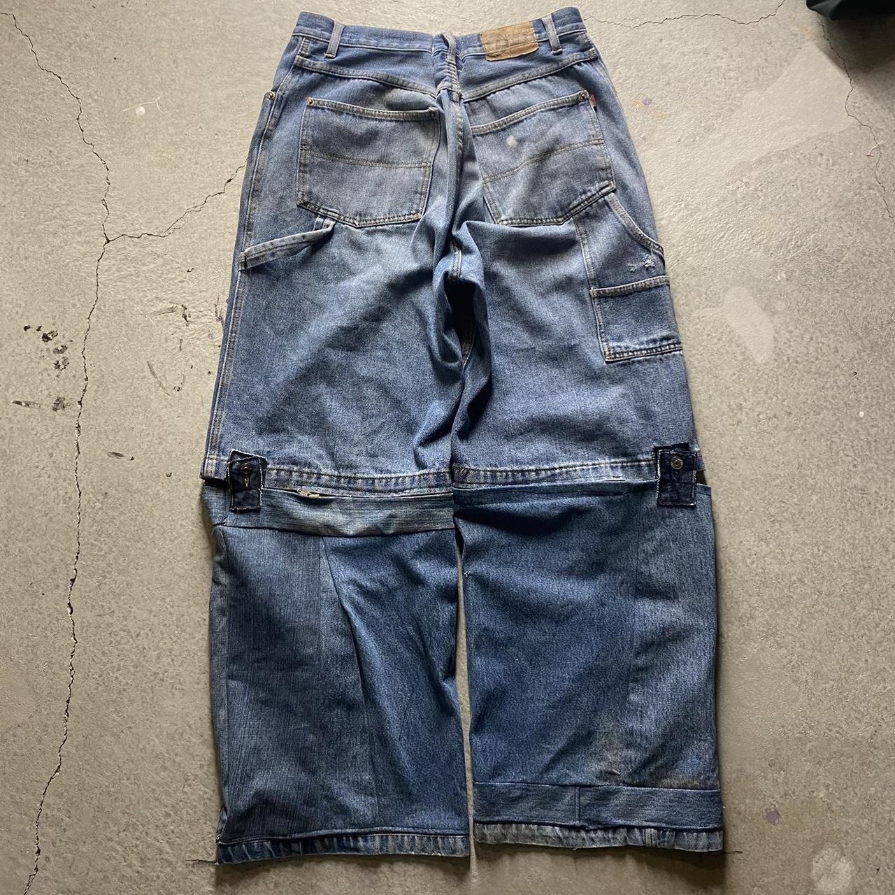 super baggy custom zip-off jeans/jorts by me dm me... - Depop