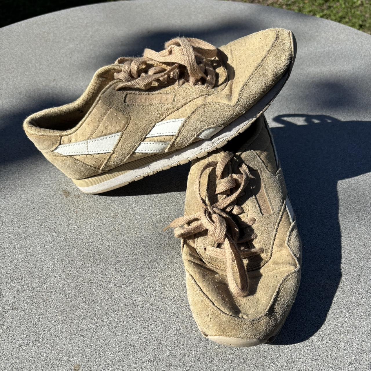 Tan reeboks sales