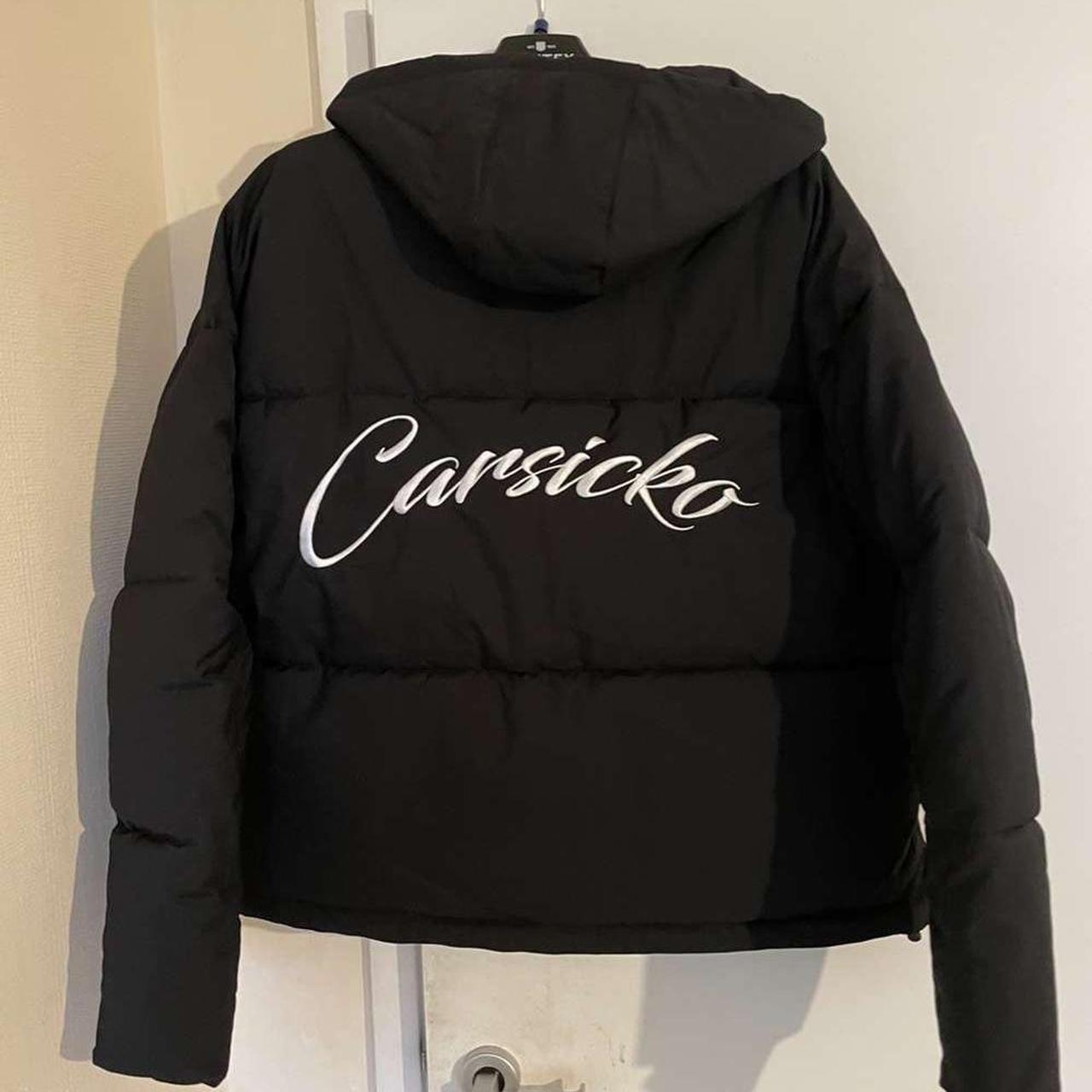 Carsicko Logo Puffer Jacket - BLACK size Medium - Depop