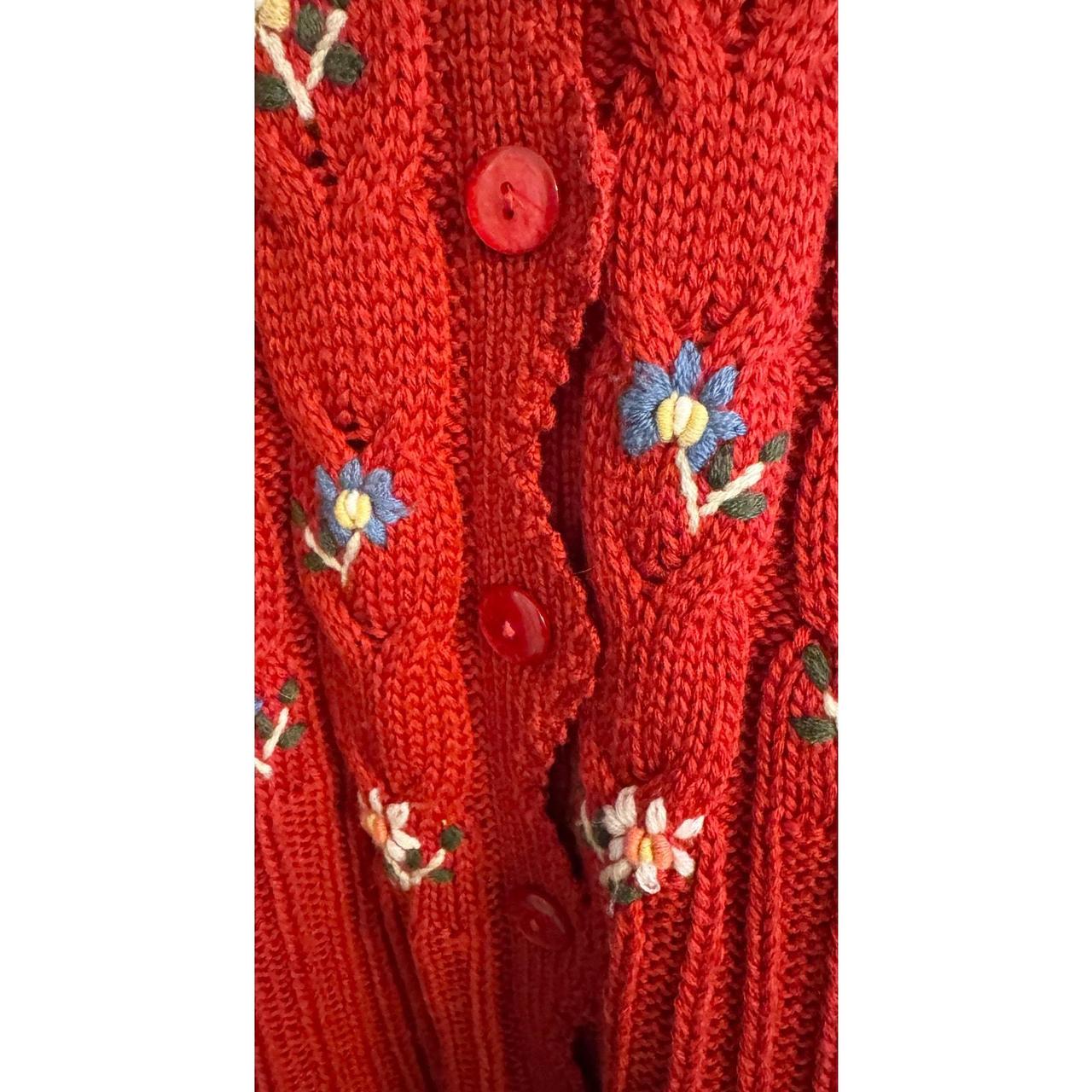 Source Unknown Women's Sweater - Red/Multi - XL –… - image 4
