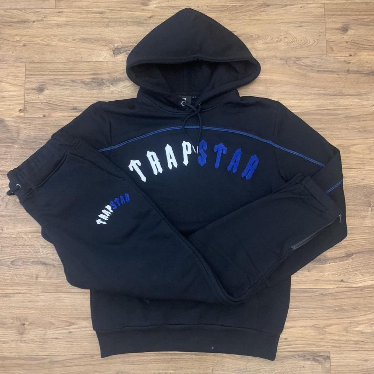 Hooded Tracksuit Trapstar Tracksuit Black And Purple Sportswear
