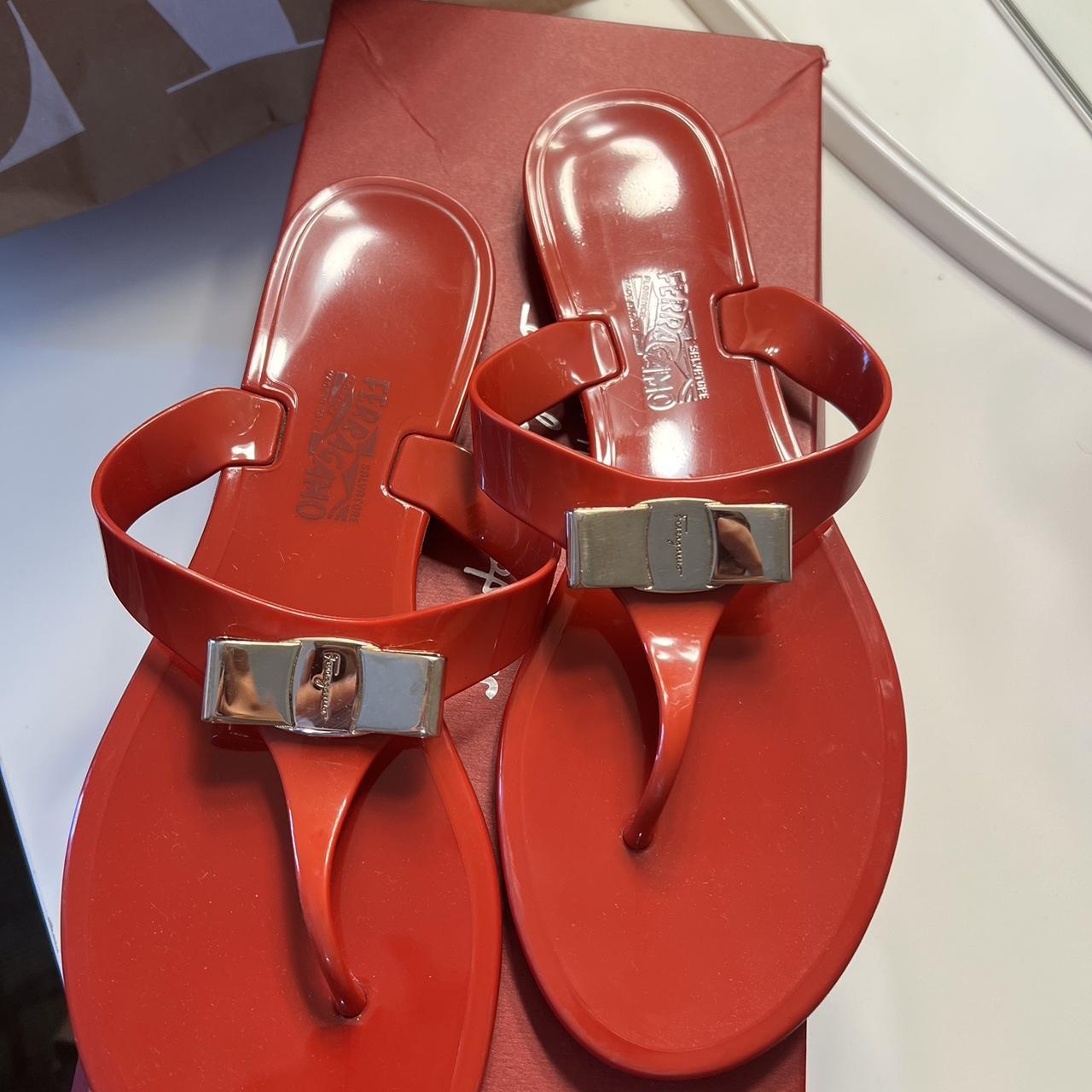 Ferragamo jelly flip flops hotsell