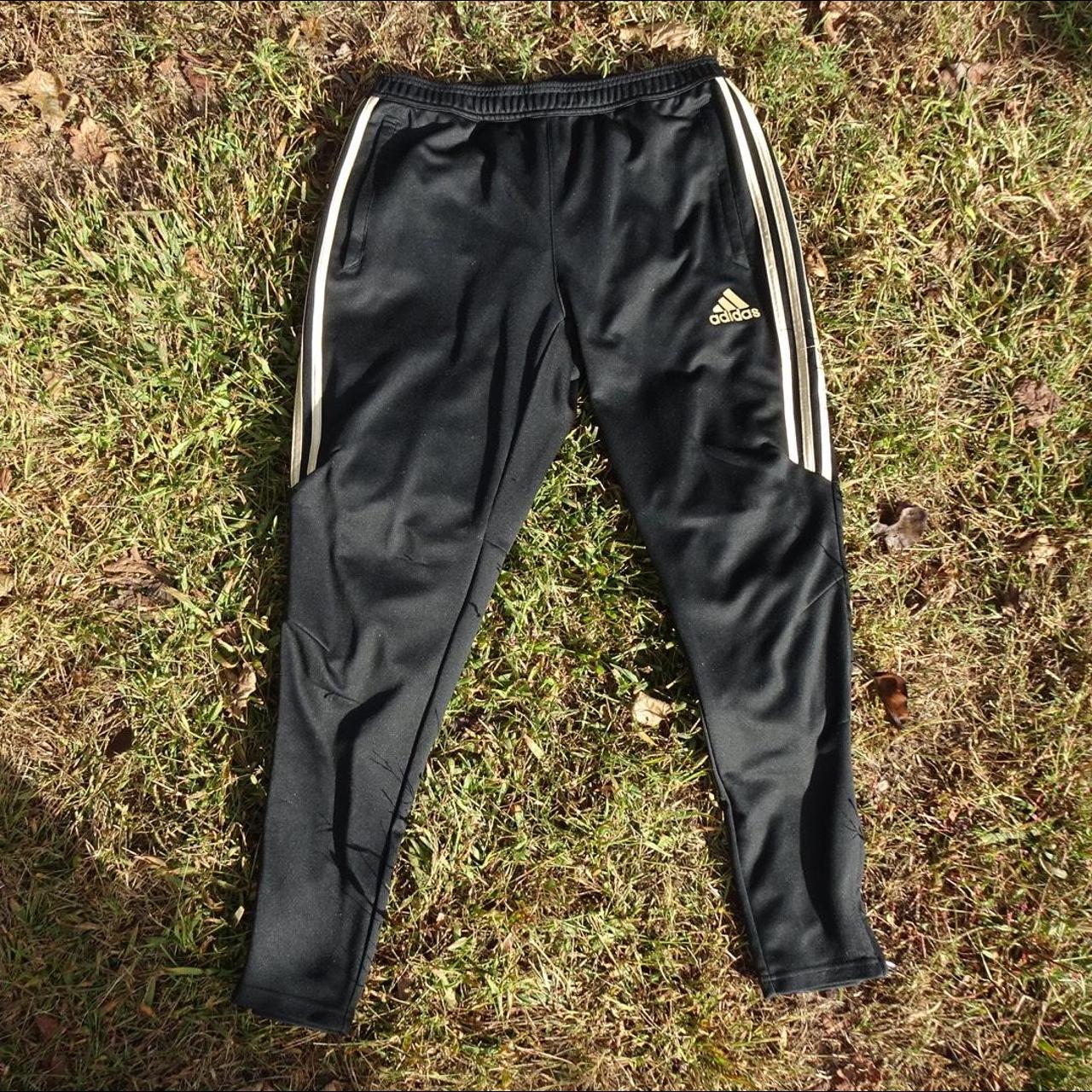 Gold Striped Adidas Track Pants Very little wear