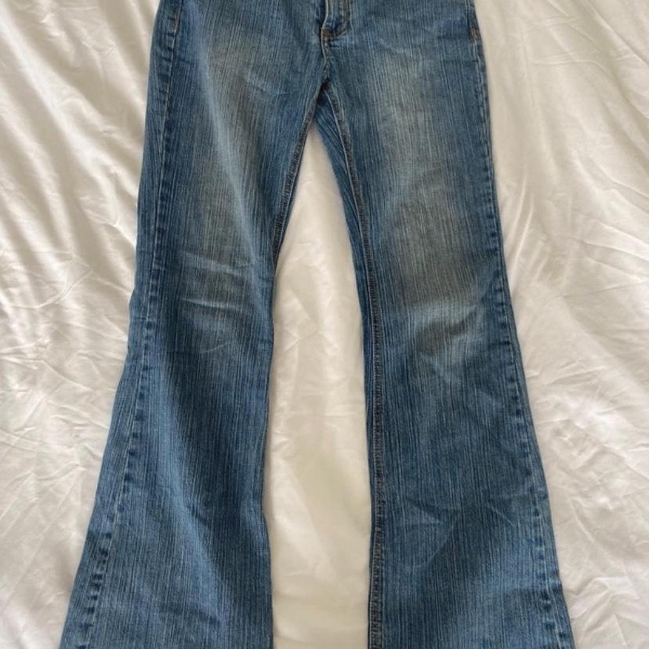 Brandy Melville brielle 90’s flare jeans. Blue... - Depop