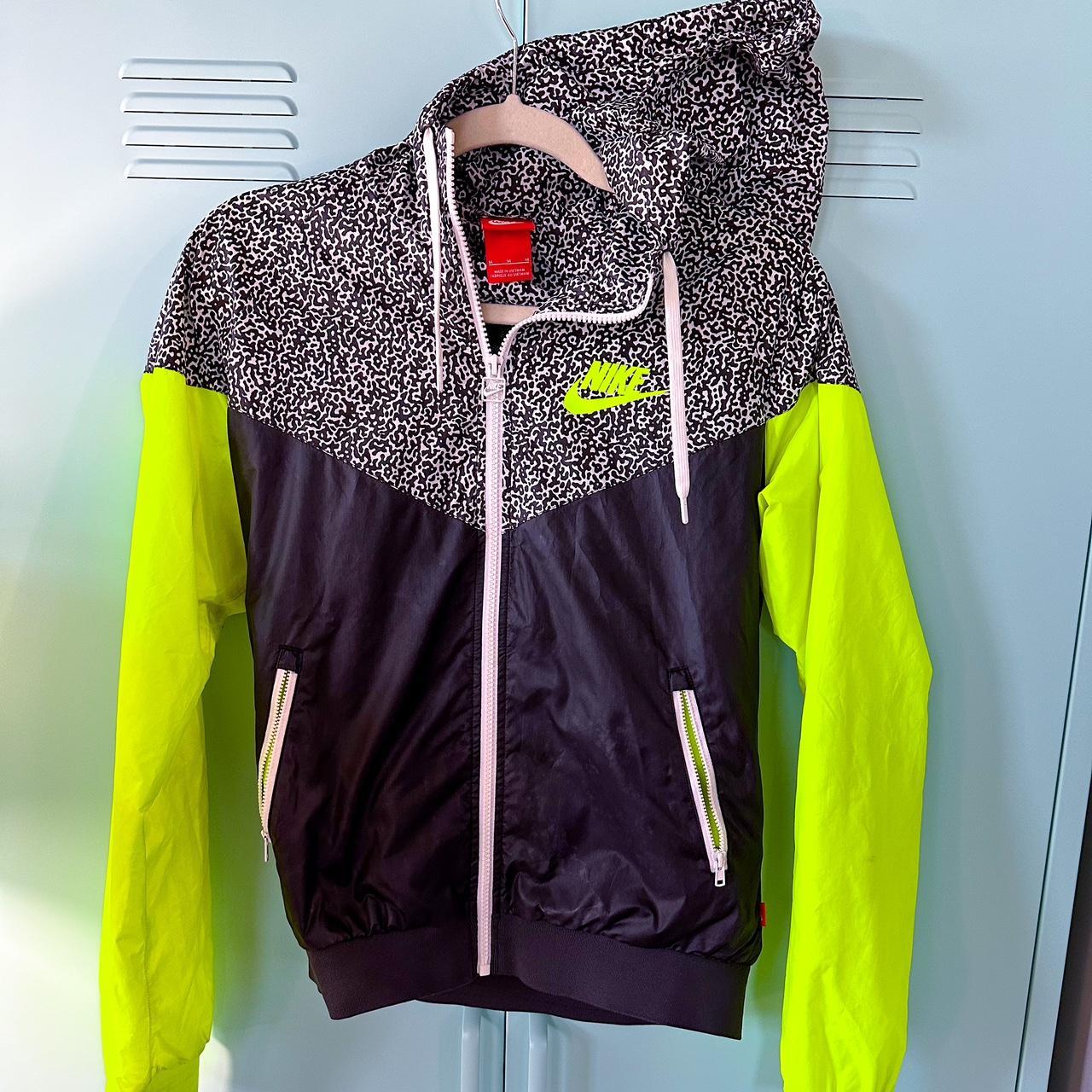 Nike Neon Lime Green Yellow Windrunner AOP. Depop