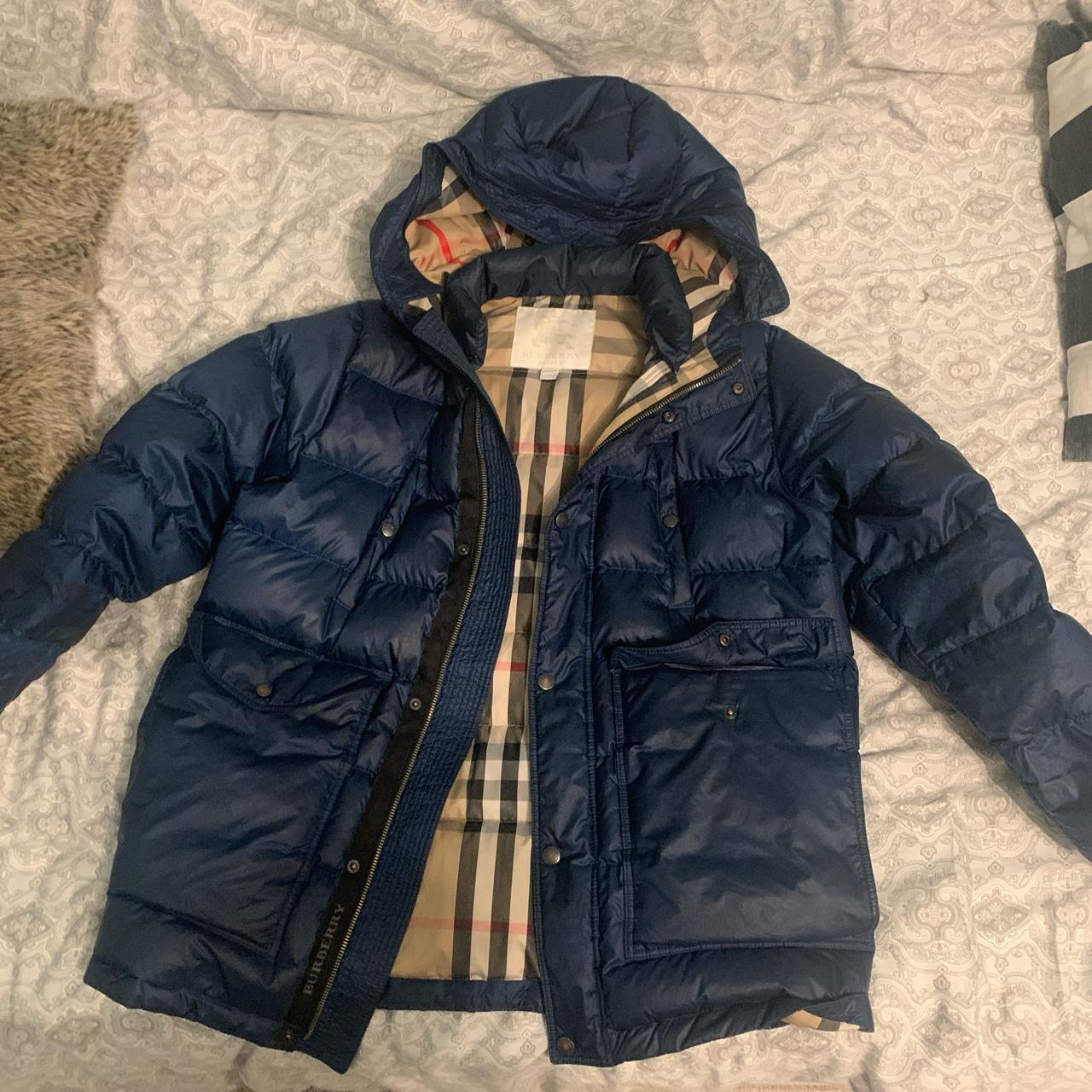 Burberry Logo Graphic Hooded Puffer Jacket Shipping Depop