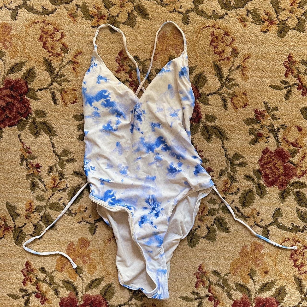 Super Cheeky High Cut TieDye Wash Bathing Suit One... Depop