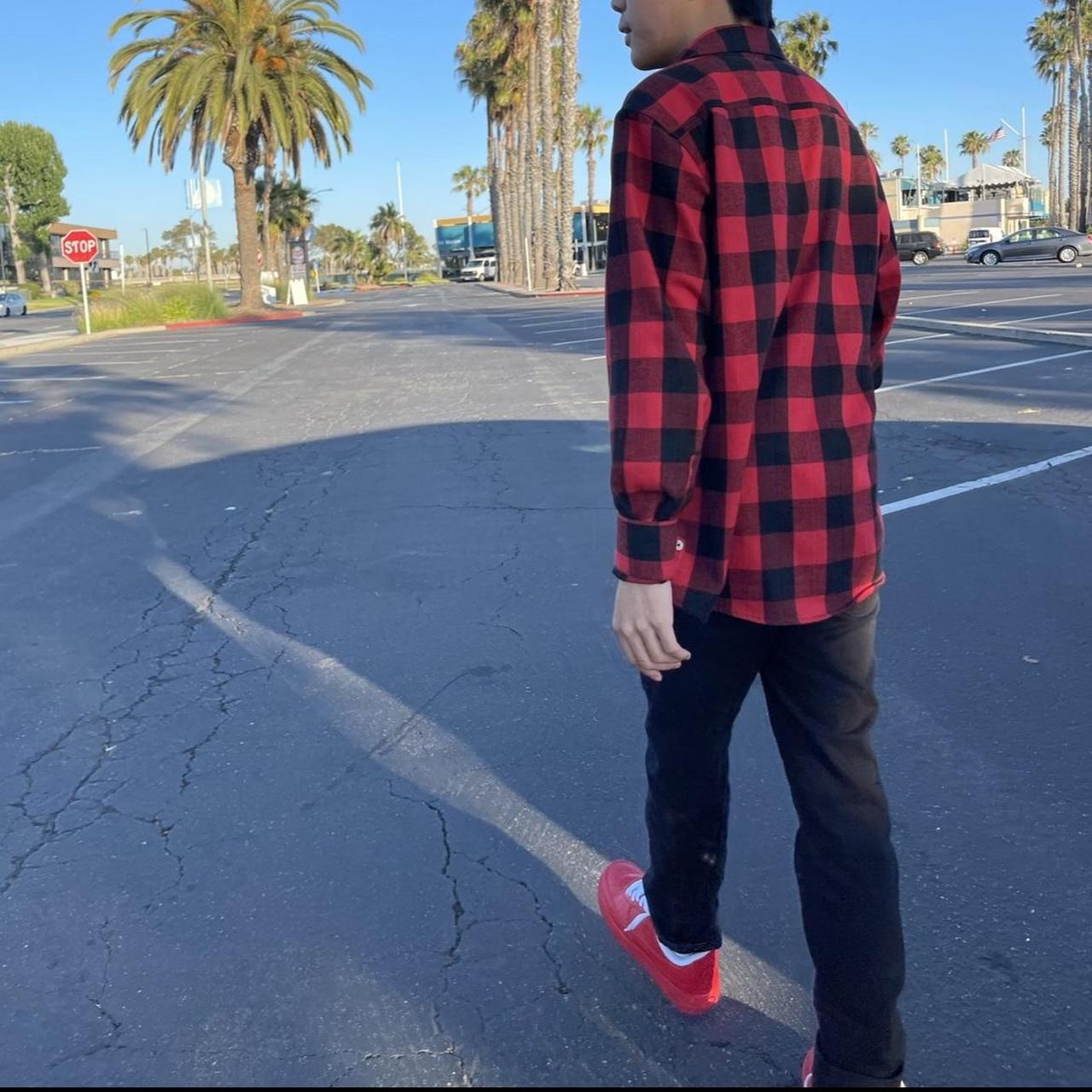 Red Flannel Streetwear Outfit Dickies Shirt X Spitfire Flannel Red