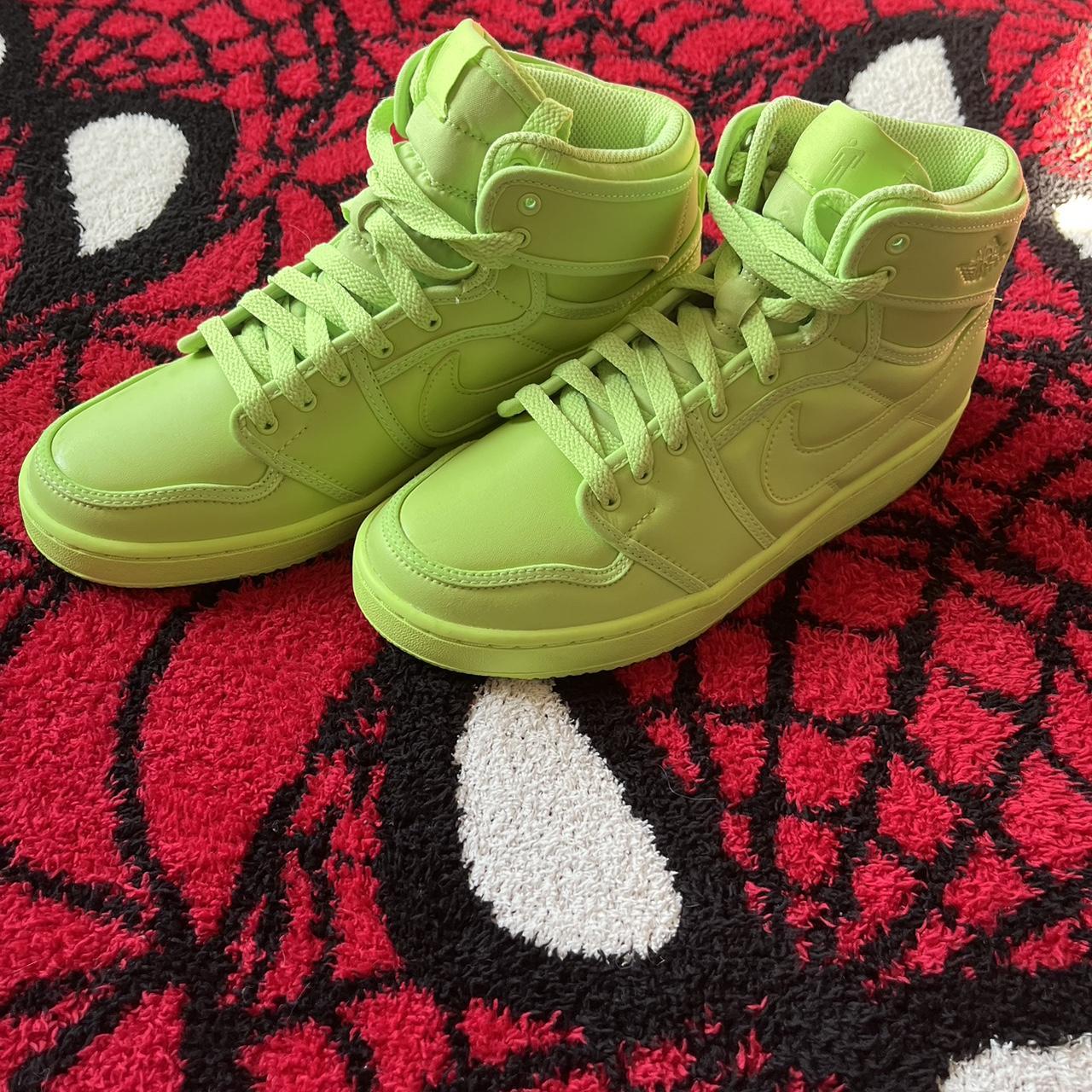 Billie Eilish Jordans Color Neon Green Size