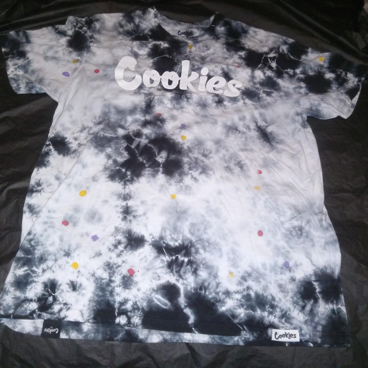 Cookies Storm Drip Black & White Tie Dye T-Shirt