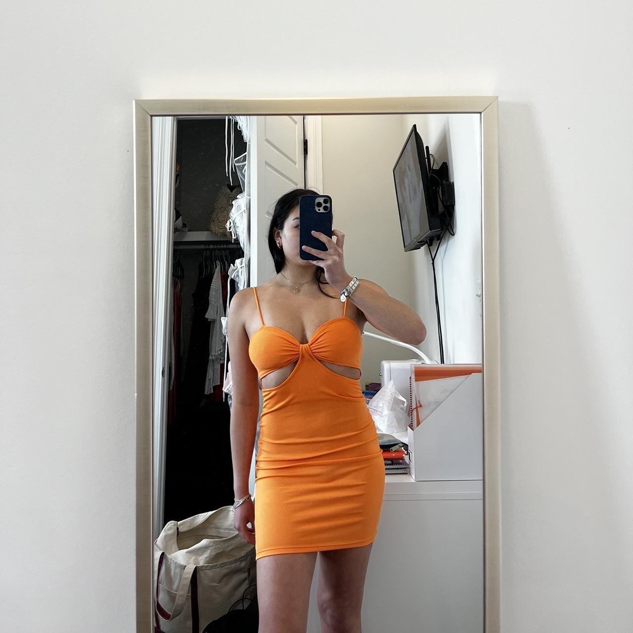 Princess Polly Marissa Mini Dress Orange Sold out... - Depop