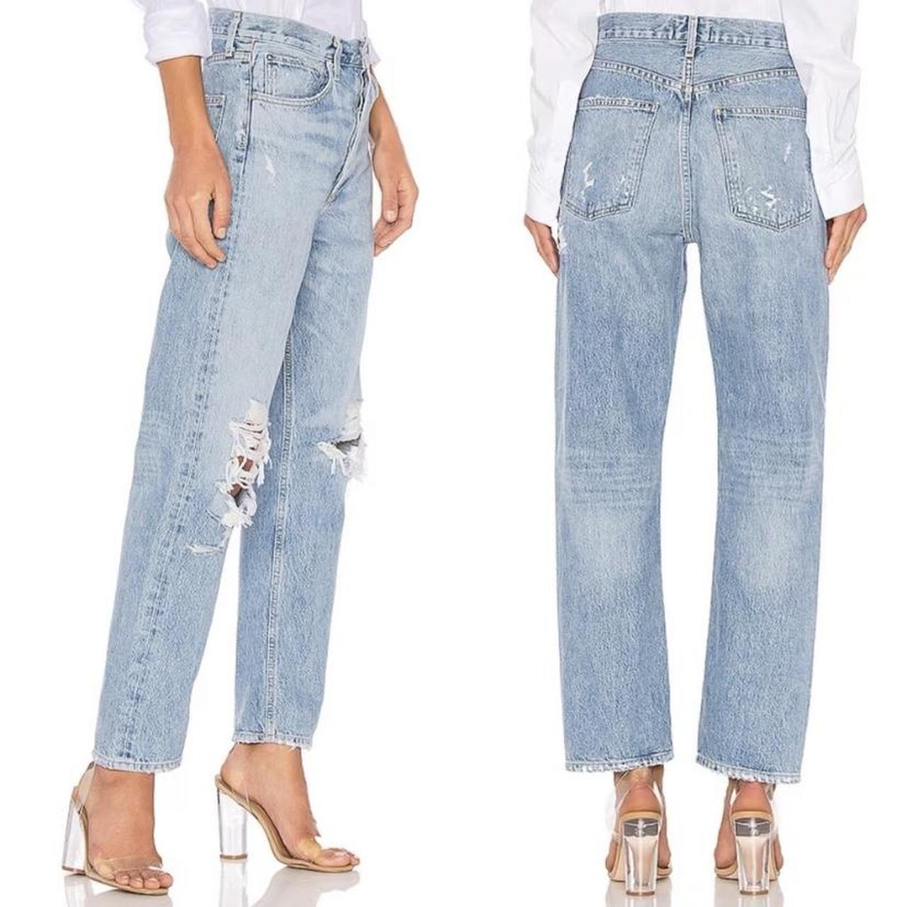 Agolde 90'S Mid Rise Loose deals Fit Distressed Jeans in Fall Out