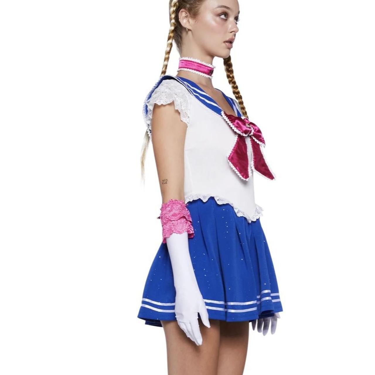 Space Sailor Mini Dress Costume Set - Yellow Sailor Moon – Dolls Kill