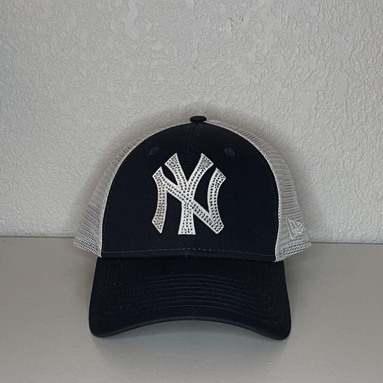 New York Yankees trucker hat 🖤 • bedazzled logo •... - Depop