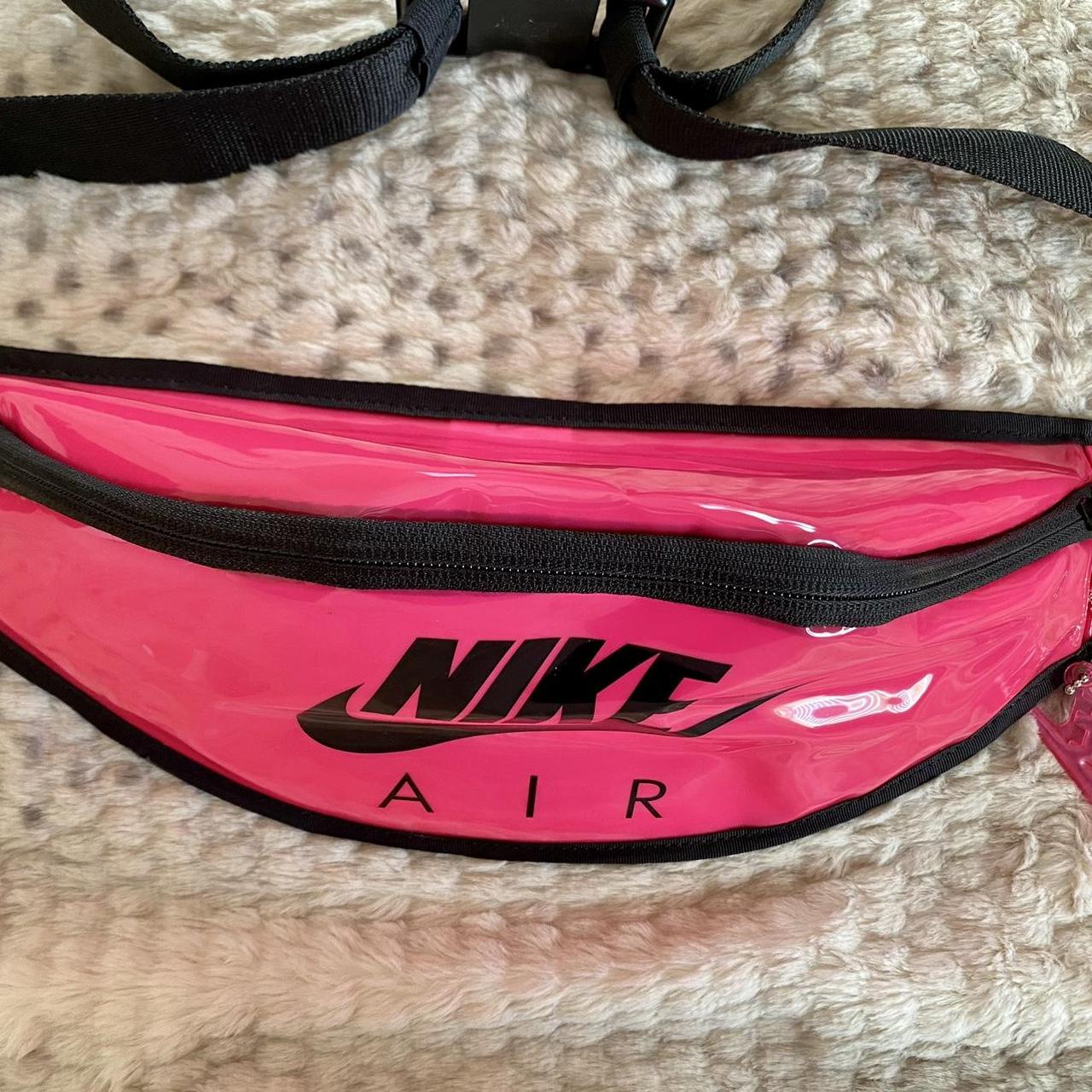 NIKE CLEAR PLASTIC HOT PINK FANNY PACK. Carry your. Depop