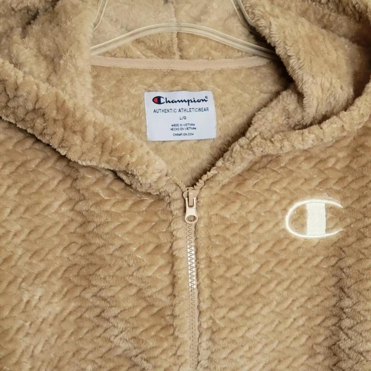 Champion Womens Jacket Size Large Fuzzy Soft Fleece. Depop