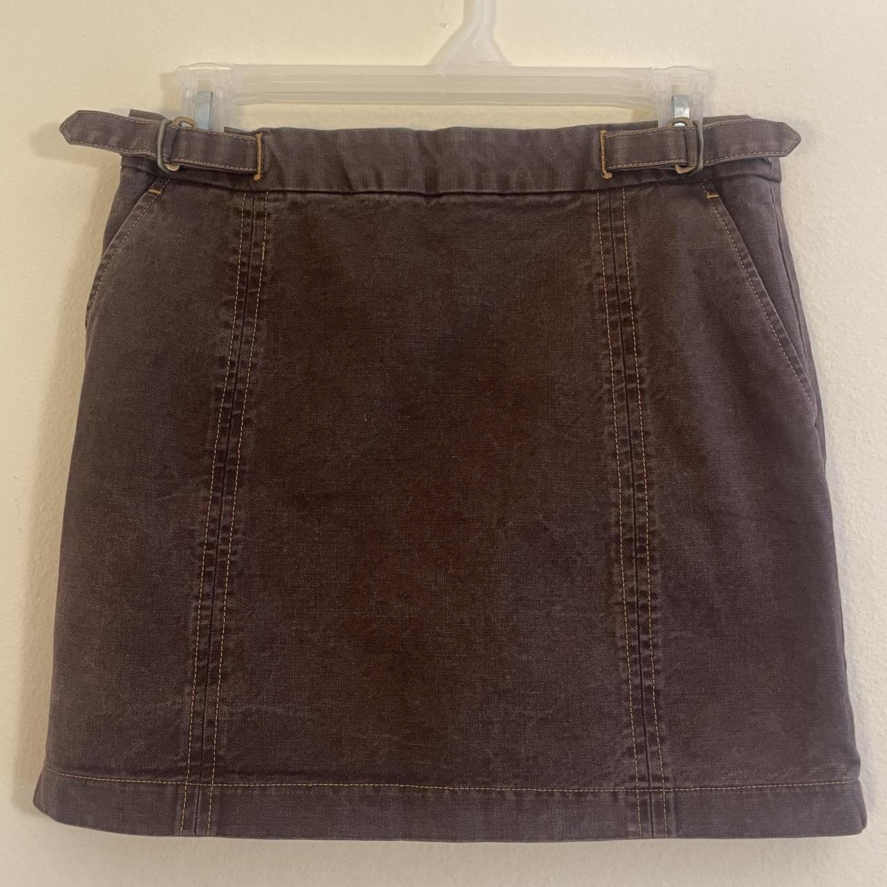 vintage 90s gap brown mini skirt! amazing quality,... - Depop