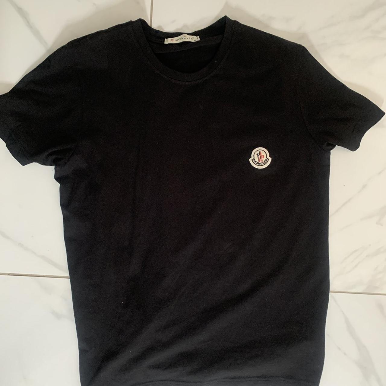 Black Moncler T-shirt 100% authentic Retail price £320 - Depop