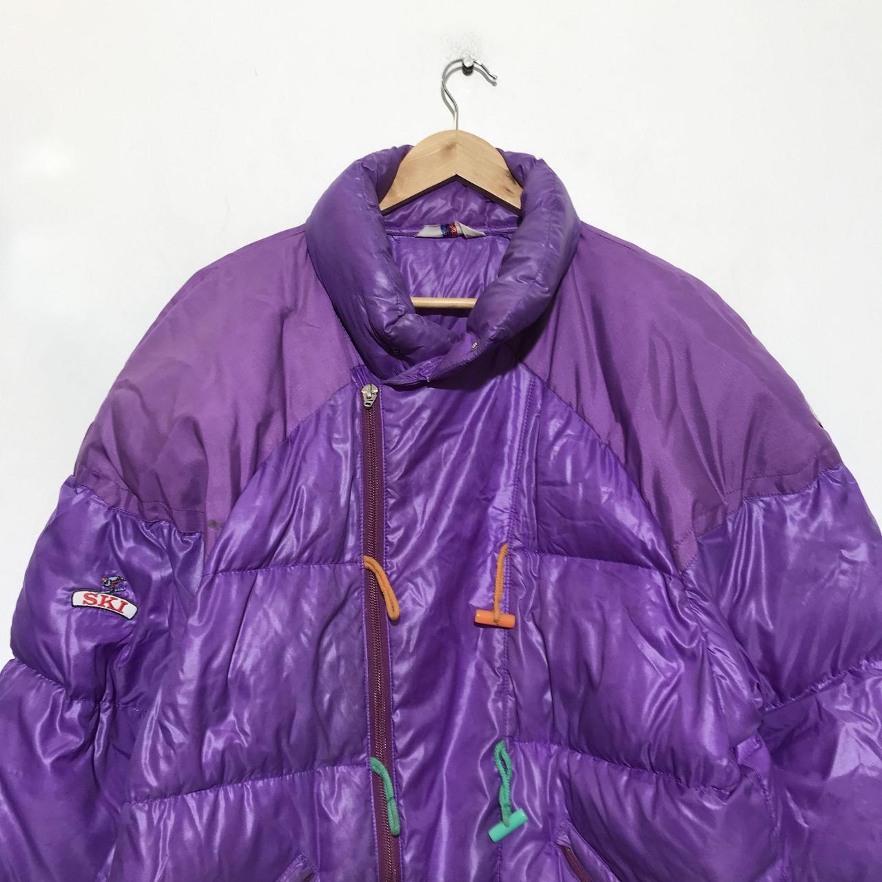 Vintage 80s Purple Moncler Grenoble Ski Puffer... - Depop